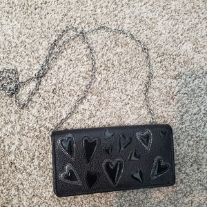 Brighton Wallet with Black Hearts